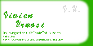 vivien urmosi business card